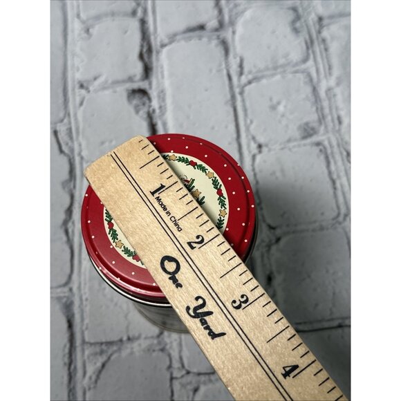Vintage Christmas Metal Tin Small 4” x 2.5” Bears Rocking Horse Matte Finish - Picture 9 of 9